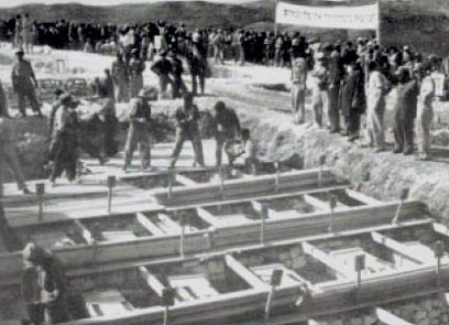 לוחמי הל"ה נקברו תחילה בכפר עציון
