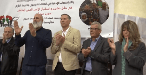 שני משמאל, מחמוד ג'אברין ששוחרר לאחר 30 שנה בכלא צילום מתקשורת ערבית