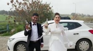 אינה ועוז חתן וכלה. צילום | יעל ברניר דוברת מועצה אזורית מגידו